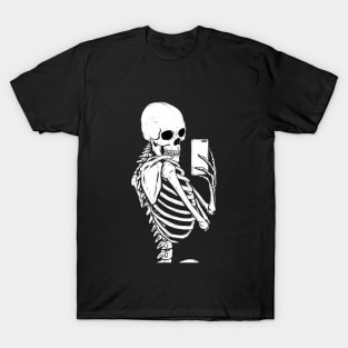 Cats and skull, skull funny, skull art, T-Shirt